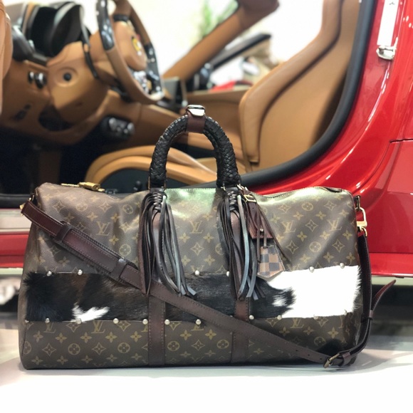 Auth Louis Vuitton Keepall 55 Bandouliere Fringe - Picture 3 of 8